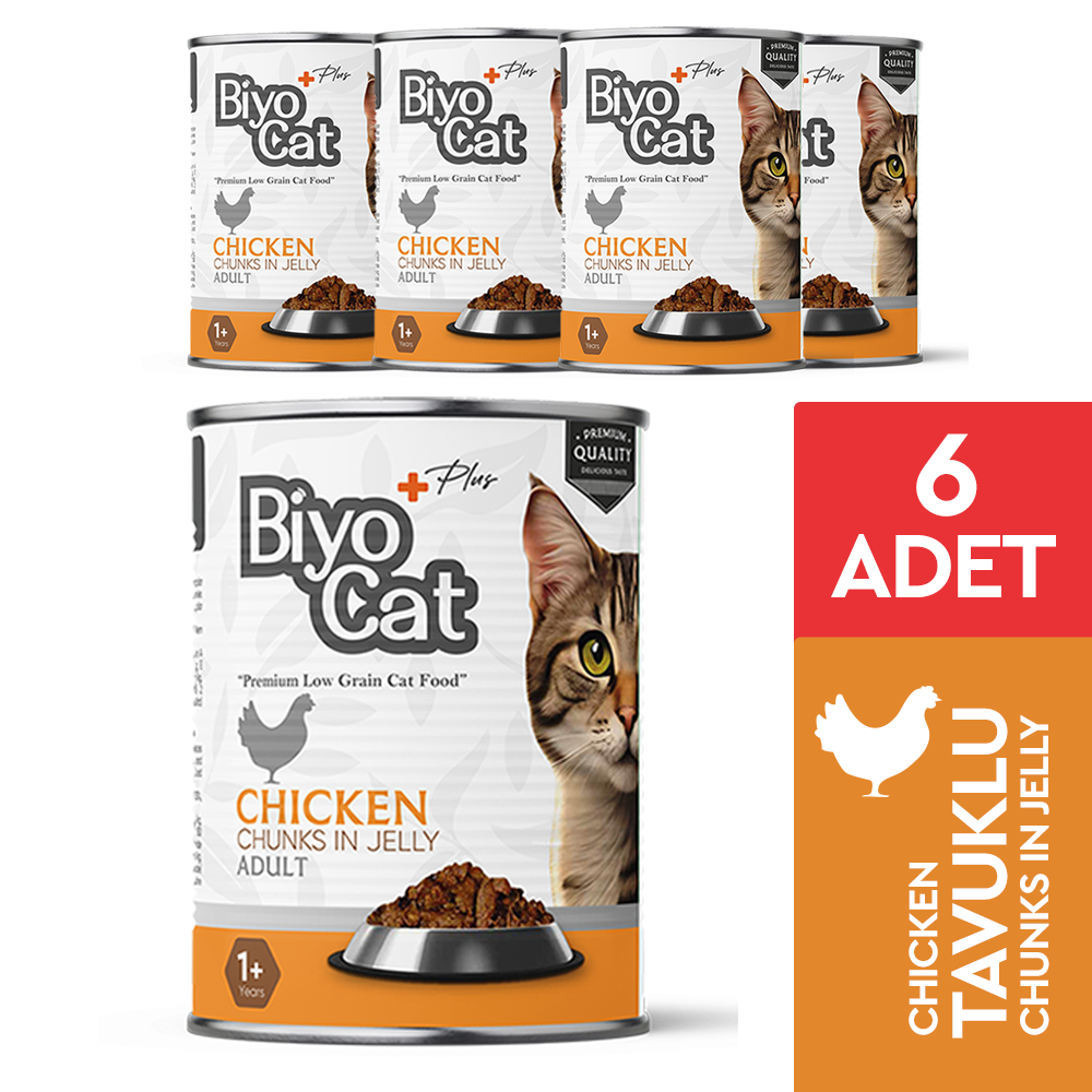 Biyocat Plus Tavuklu Yetişkin Kedi Konserve Yaş Mama 400gr x 6 Adet - Görsel 2