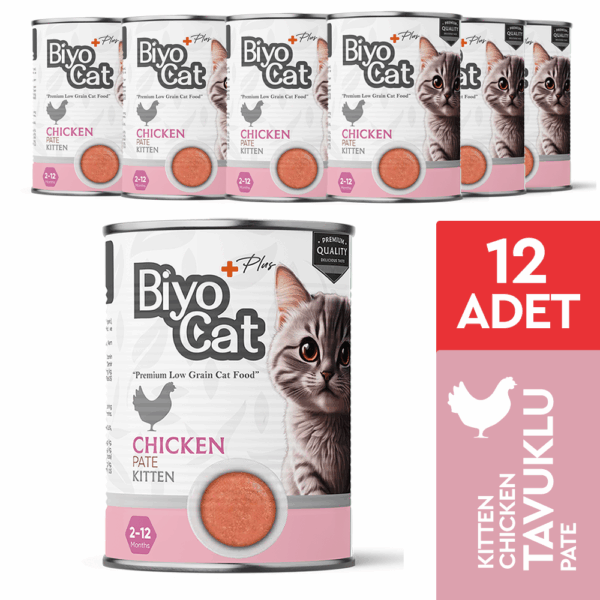 Alternative view of Biyocat Plus Kitten Tavuklu Yavru Kedi Konserve Yaş Mama 400gr X 12 Adet