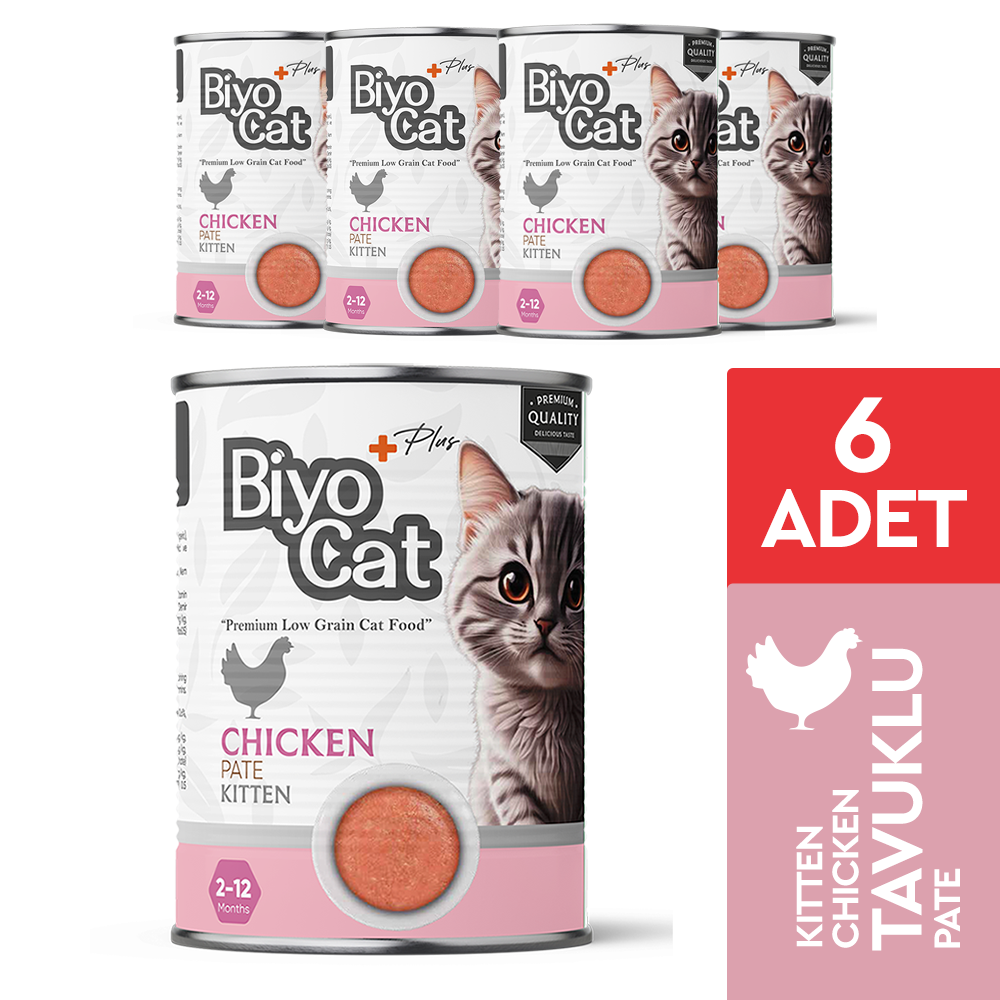 Biyocat Plus Kitten Tavuklu Yavru Kedi Konserve Yaş Mama 400gr X 6 Adet - Görsel 2