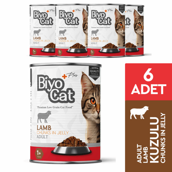 Alternative view of Biyocat Plus Kuzu Etli Yetişkin Kedi Konserve Yaş Mama 400gr X 6 Adet
