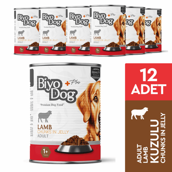 Alternative view of Biyodog Plus Kuzu Etli Yetişkin Köpek Konserve Yaş Mama 400gr x 12 Adet