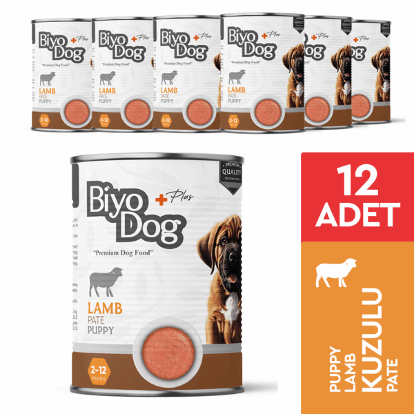 Alternative view of Biyodog Plus Puppy Kuzu Etli Yavru Köpek Konserve Yaş Mama 400gr X 12 Adet