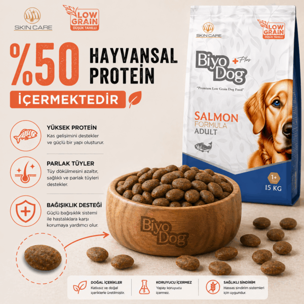 Alternative view of Biyodog Plus Somonlu Yetişkin Köpek Maması 15 kg