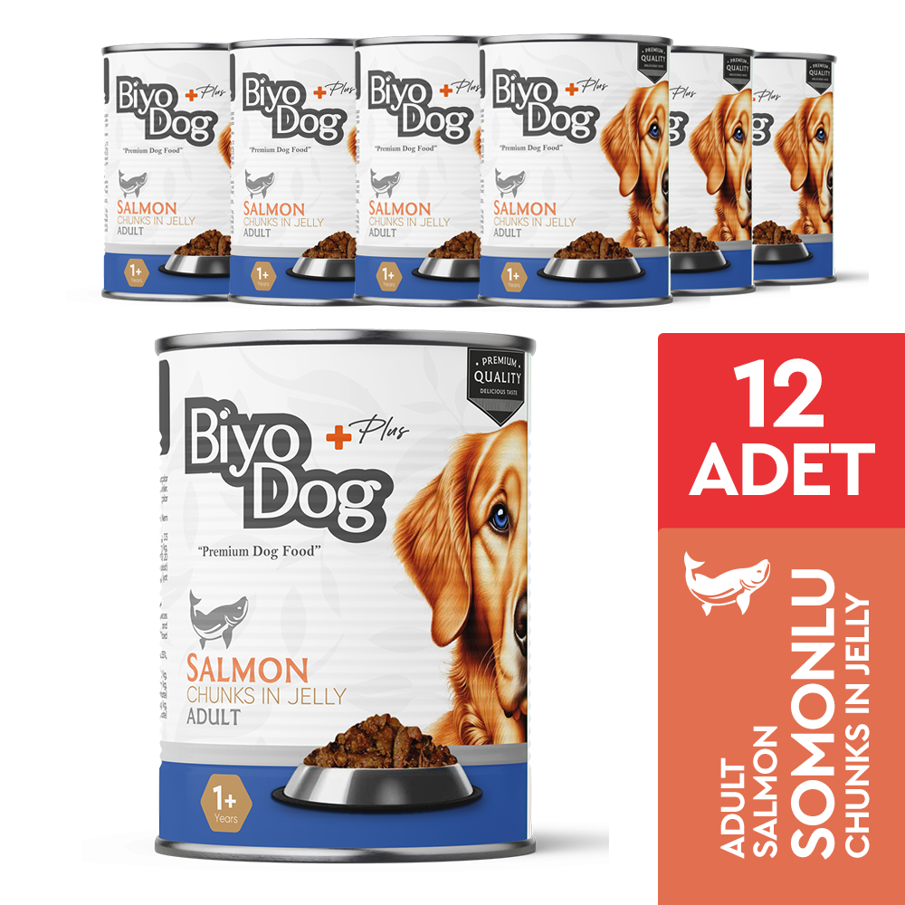 Biyodog Plus Somonlu Yetişkin Köpek Konserve Yaş Mama 400gr x 12 Adet - Görsel 2