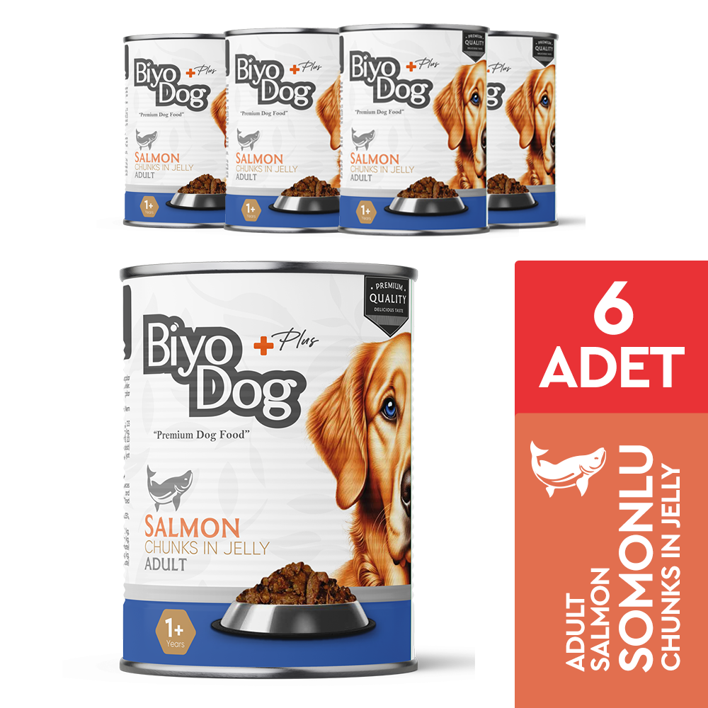 Biyodog Plus Somonlu Yetişkin Köpek Konserve Yaş Mama 400gr x 6 Adet - Görsel 2
