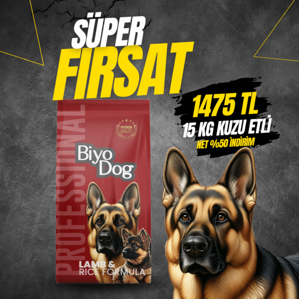 Alternative view of Biyodog Profesyonel Kuzu Etli Universal Köpek Maması 15 kg
