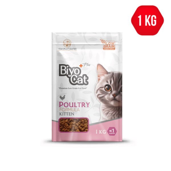 BiyoCat Plus Kitten Tavuklu Yavru Kedi Maması 1 KG